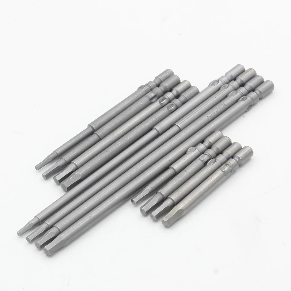 Magnetic Hexagon Screwdriver Bit S2 Steel 800 4mm Round Shank Screwdrier Drive Power Drill Bit 40mm 60mm 100mm