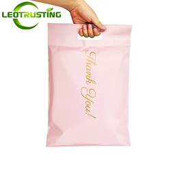 Thank You Portable Poly Mailer Adhesive Envelopes Packaging Bags Courier Hair Bundles Xmas Party Gifts Boxes Shipping Pouches