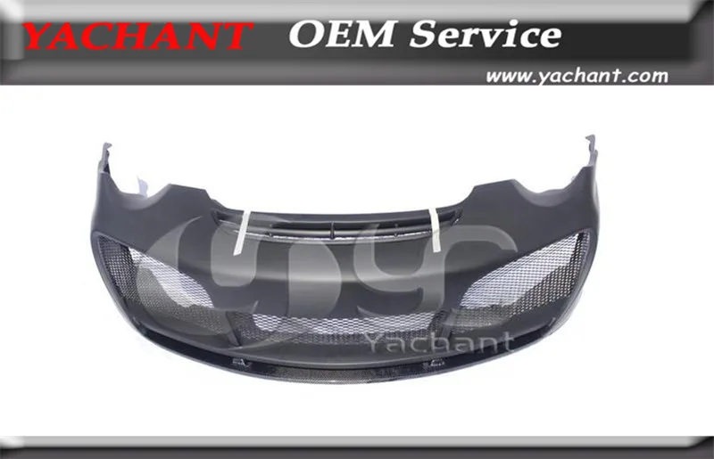 Portion Carbon Fiber FRP Fiber Glass TA Style Front Bumper with CF Carbon Lip Fit For 2009-2011 911 997