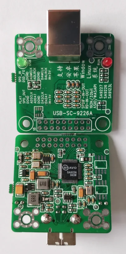 USB Sound Card Playback Recording Bidirectional I2S IIS 32bit, USB to SPDIF Coaxial Input and Output 192K