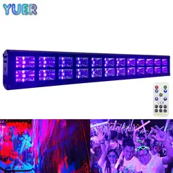 Podwójny rząd UV drążek LED LED 72W efekt oświetlenia scenicznego 24 LEDs DJ Disco UV oświetlenie fioletowe typu Wall Washer dla do klubu na imprezę lampa świąteczna