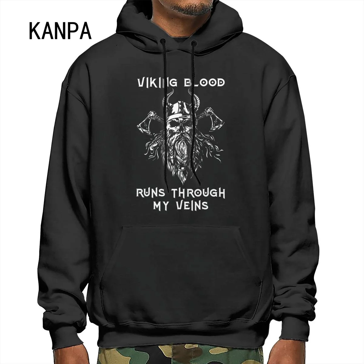 

Graphics Marauder Hoodies Winter Hip Hop Oversize Sweatshirts Classic Nordic Pirate Streetwear Men Autumn Wear US Size 2xl Black