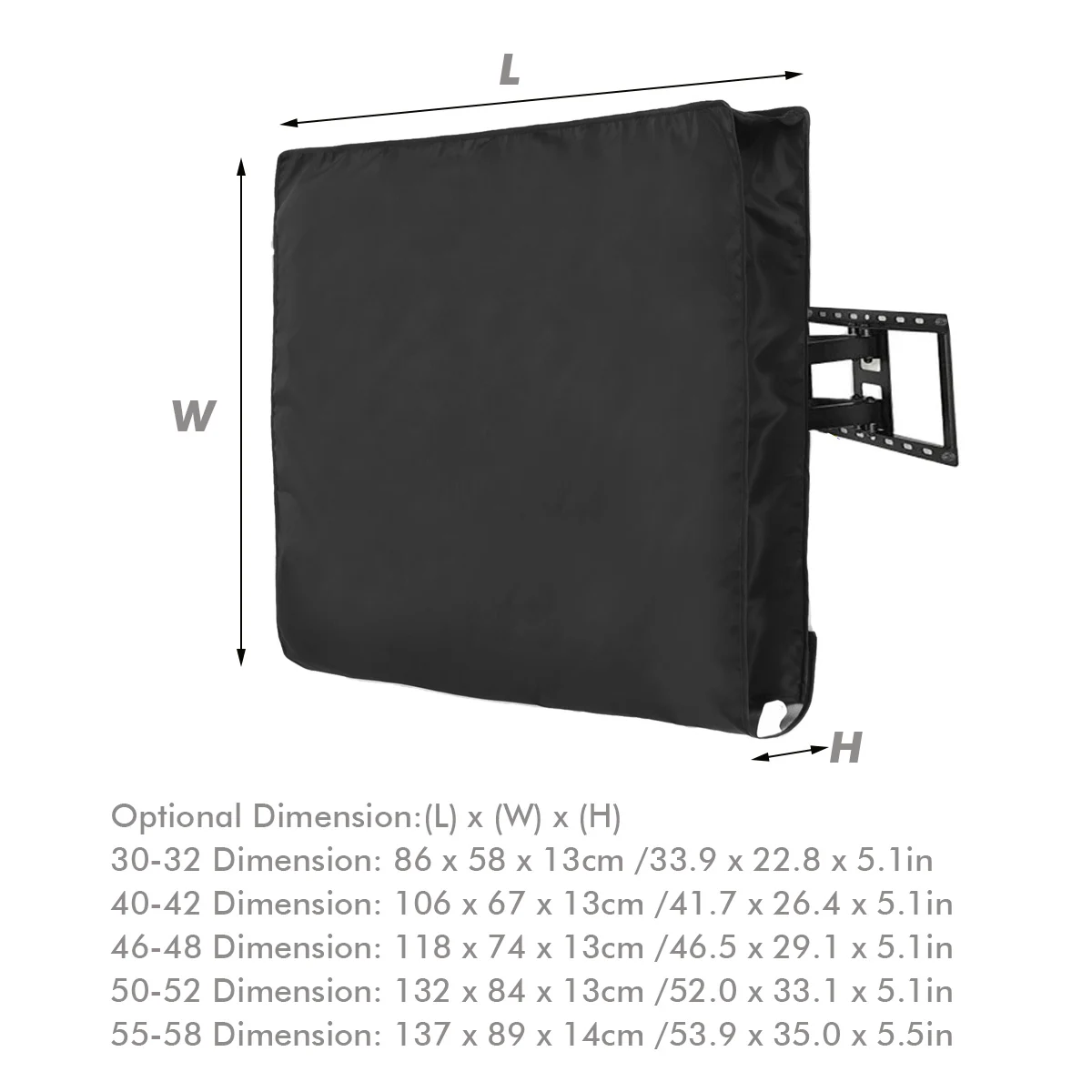 Weatherproof Outdoor TV Cover Protect TV Screen Dustproof Waterproof Cover All-Purpose Dust Cover Television Case for 30\