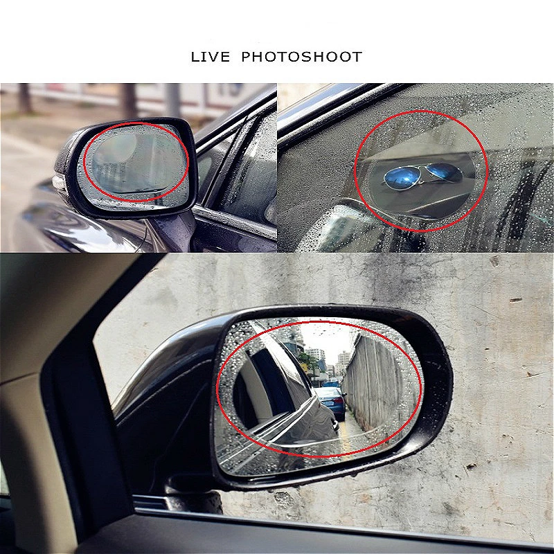 2Pcs Car Car Rearview Mirror Protective Rain Proof Anti  Membrane Car Sticker Accessories Car Protection