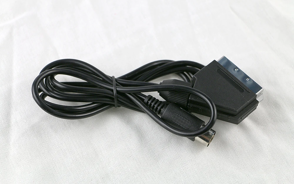 1 pz c-pin nero RGB Scart linea dati 1.8m cavo di alimentazione di ricarica PAL C Pin per Sega Genesis 1 Mega Drive MD 1 Master System 1