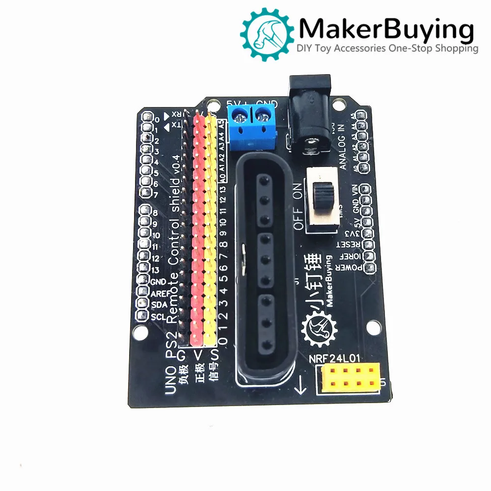 PS2 four degrees of freedom uno remote control expansion board Motor Shield smart car motor drive board wireless remote control