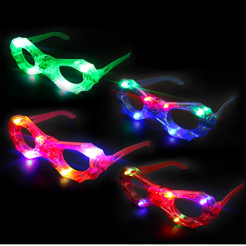 Flashing Light up Glowing Glasses New Christmas Halloween LED Party Glasses Supplies Glow In The Dark In Toys Neon Rave Party