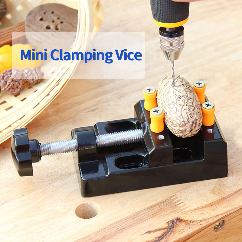 Portable Clamping Vise Household Mini Workbench Aluminum Alloy Mini Vise For Woodworking DIY Irregular Subject Clamping Tool