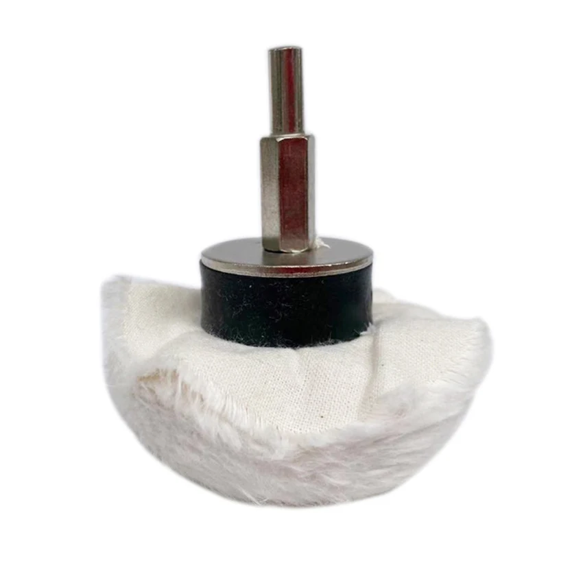 Disco lucidante in cotone bianco per levigatura, cono, colonna, fungo, ruota a forma di T, testa abrasiva, Set da 10 pezzi