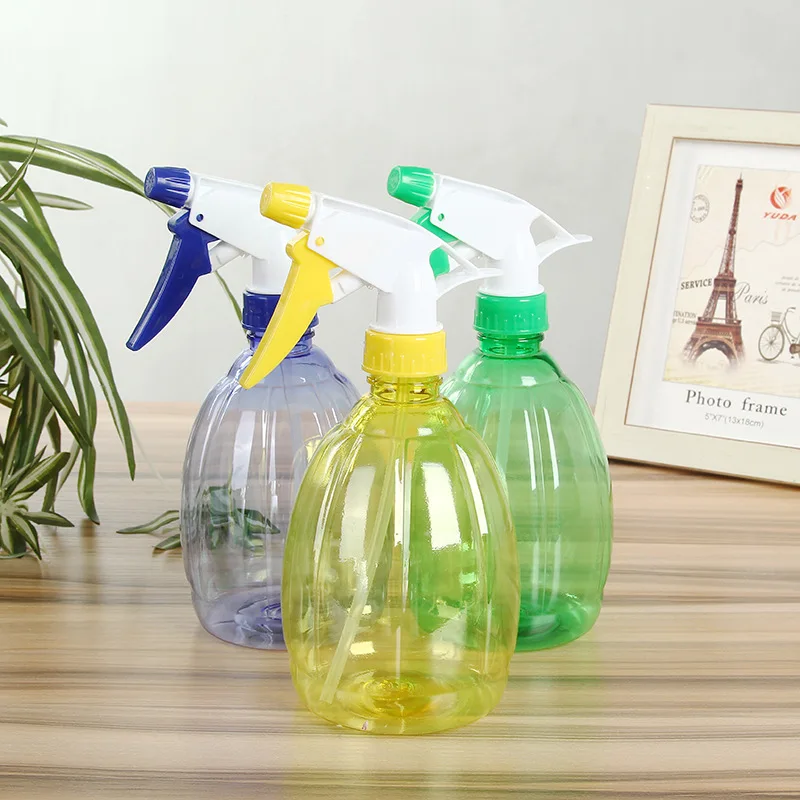 500ml Portable Plastic Spray Bottle Reusable Toner Lotion Bottle for Disinfectant Flower Plant Watering Cleaning Garden Tool