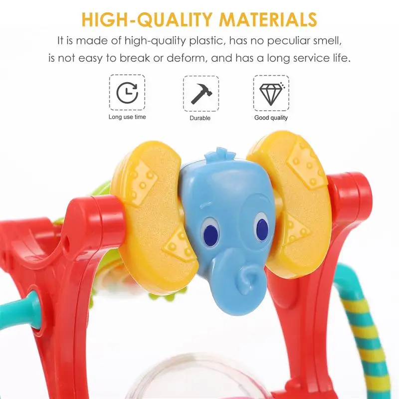 Chaise haute avec roue d'aspiration Interactive, grande tasse à plateau, hochets sensoriels de développement des bébés, activité du nouveau-né, alimentation des tout-petits
