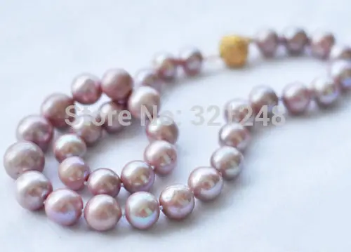 Pink Natural Freshwater Pearl Beads High Quality Necklace Round DIY Tie Elegant Necklace Jewelry Making 18inches