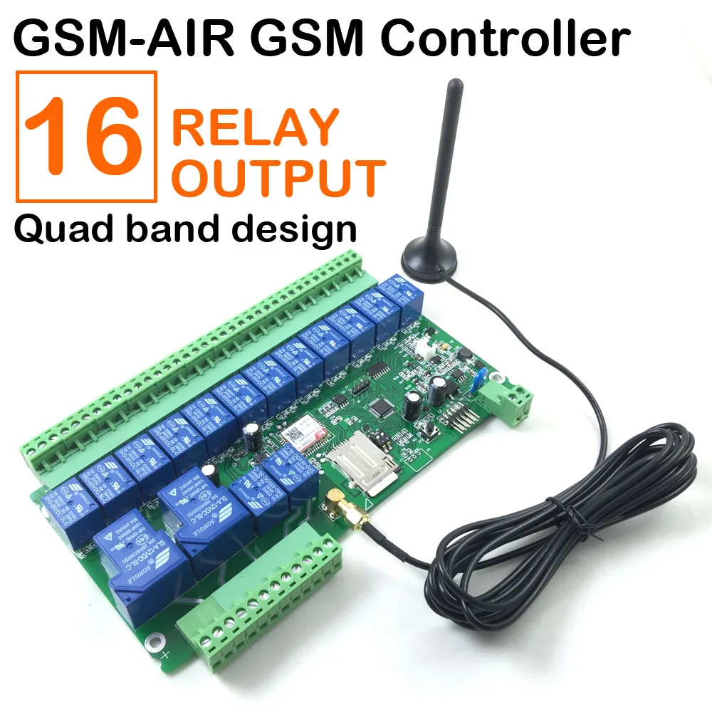 no battery 2G 4G 16ch GSM smart relay switch controller 16 Way SMS texts for switching relay with dialling-in remote control