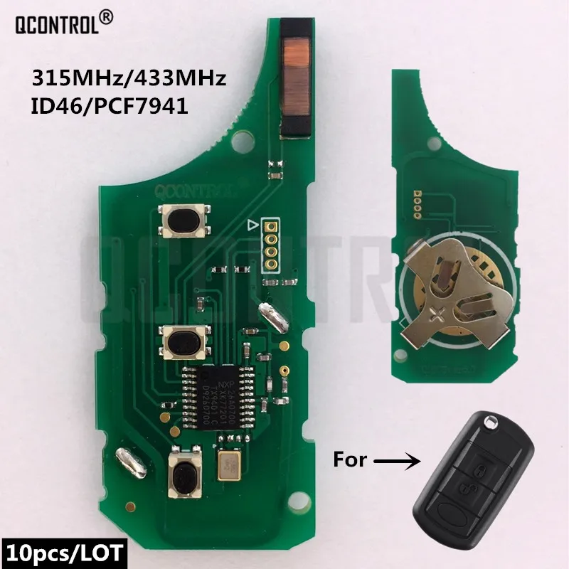 

QCONTROL Car Remote Key Electronic Card Circuit Board for RANGE ROVER Sport Land Rover Discovery 3 Flip Folding 315MHz 433MHz