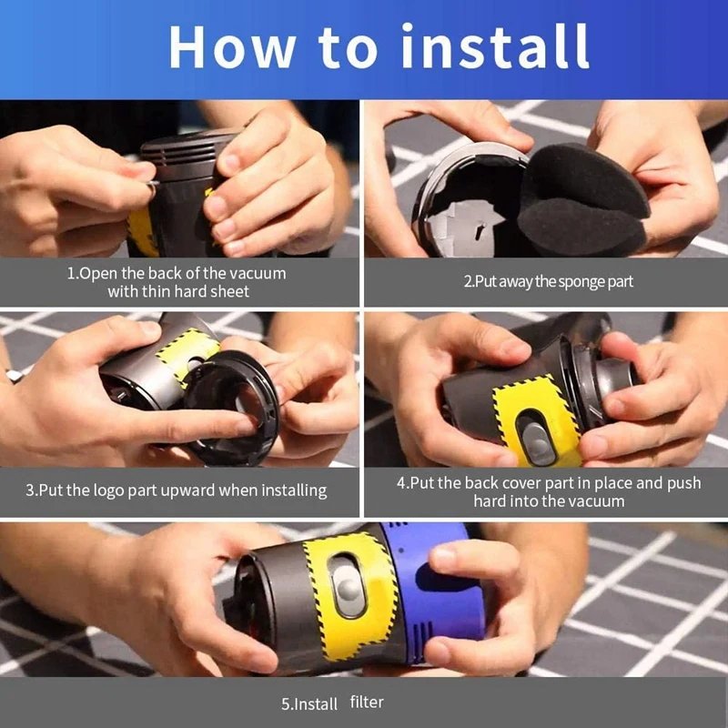 Accesorios pequeños para Dyson V7 Motor V8 de aspiradora cubierta trasera