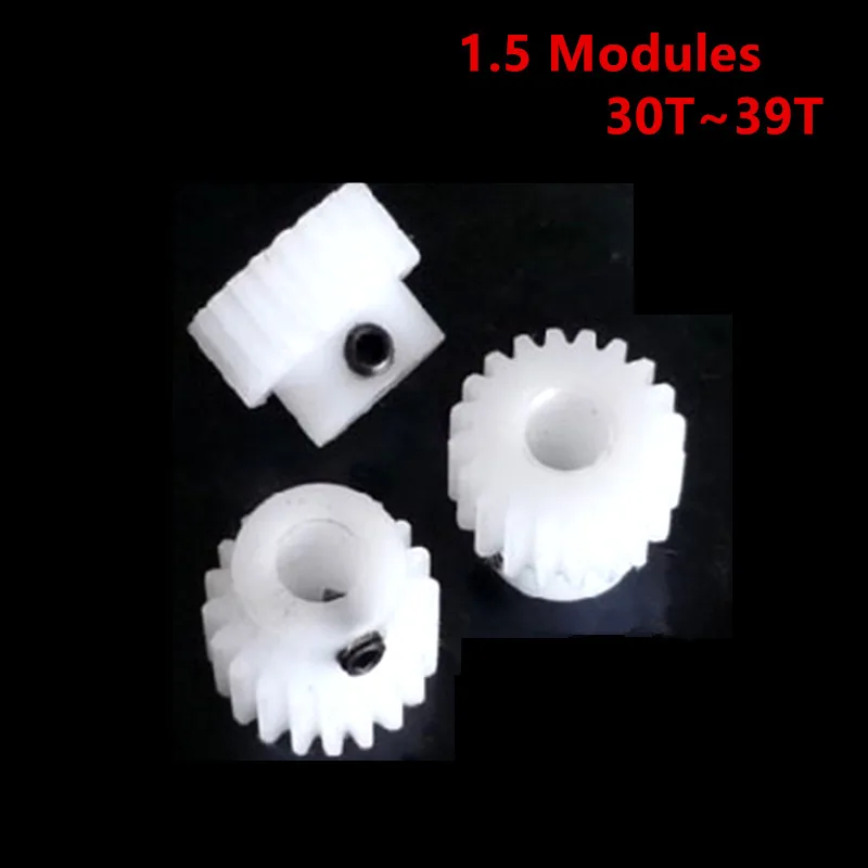 POM 1.5 Modules 30T-39T Tooth Plastic Nvolute Gear Drive Parts DIY Hole 6 6.35 7 8 9 10 11 12 13 14 15mm