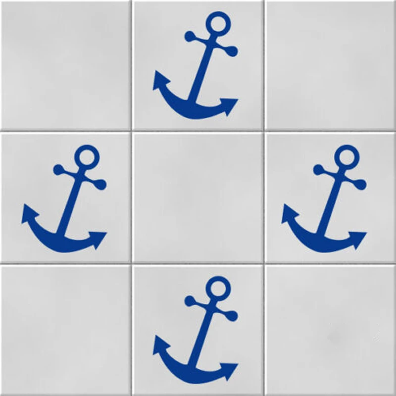 Anchors Nautical Vinyl Wall Tile Transfers Stickers Decals Bathroom Home Decor Various Colours