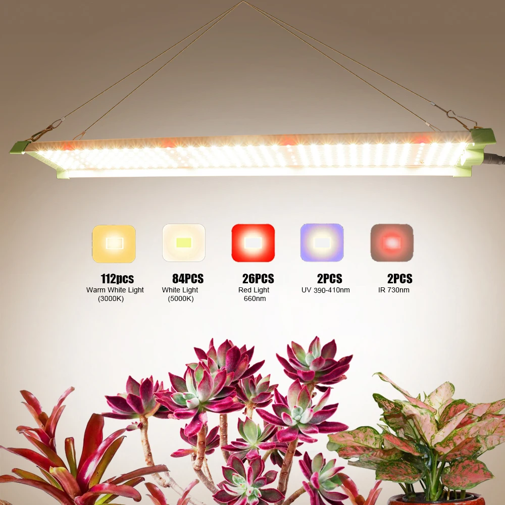 

LED Grow Light Dimmable 850W Samsung LM282b+ Diodes Full Spectrum Grow Light High PPFD For 2x5FT Coverage, Veg and Blooming