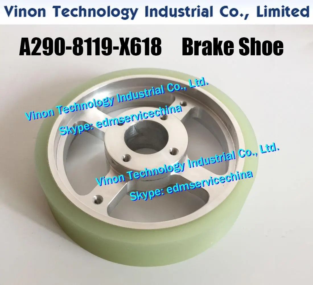 حذاء فرامل A290-8119-X618 edm Ø100x20dx22Hmm لآلات سلسلة iD وiE وCiA. أجزاء ارتداء edm مروحة uc A290.8119.X618, A2908119X618