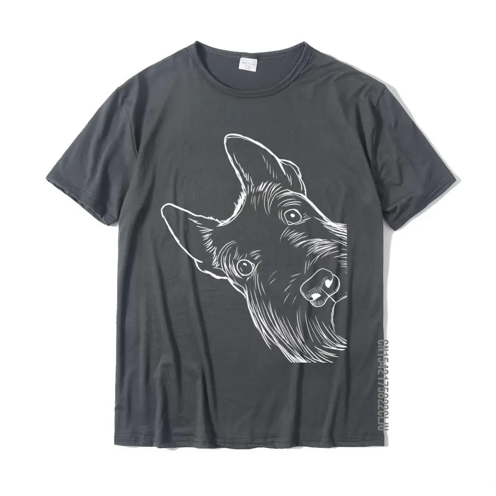 Funny Scottie Dog Scottish Terrier Tops T Shirt New Coming Cotton Student T Shirt Slim Fit