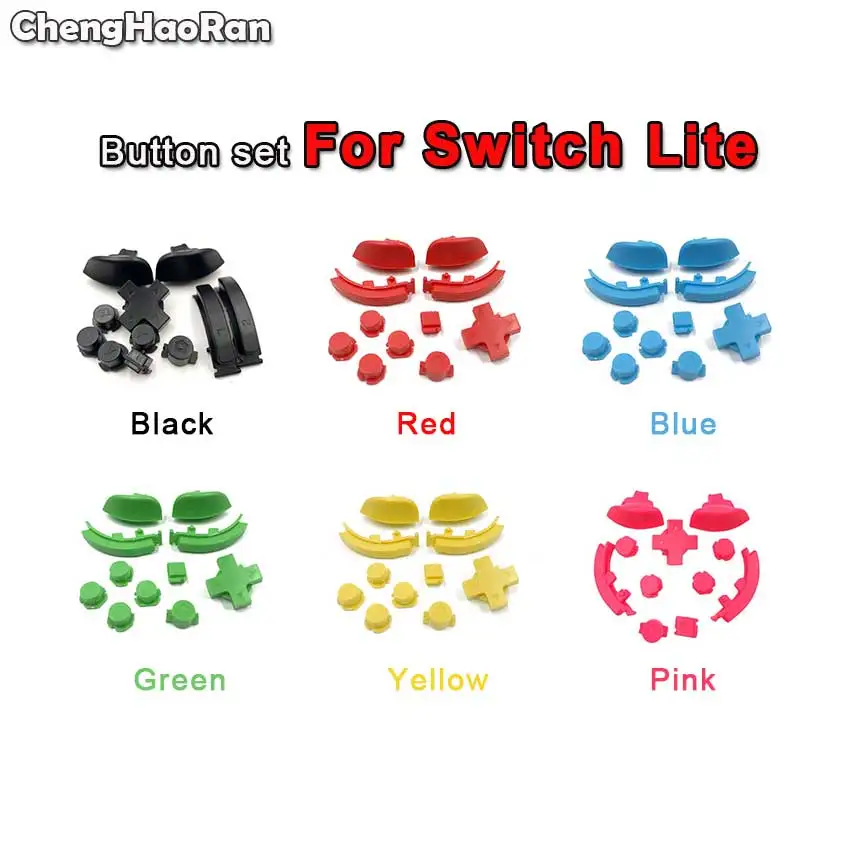 ChengHaoRan 1Set DIY Colorful ABXY D Pad Keys Buttons for Nintendo Switch Lite Controller L R ZL ZR Trigger Button