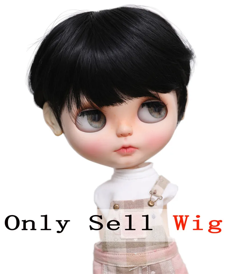 9-10 inch Blyth Qbaby Amydoll Wig Short Orange Curly Hair