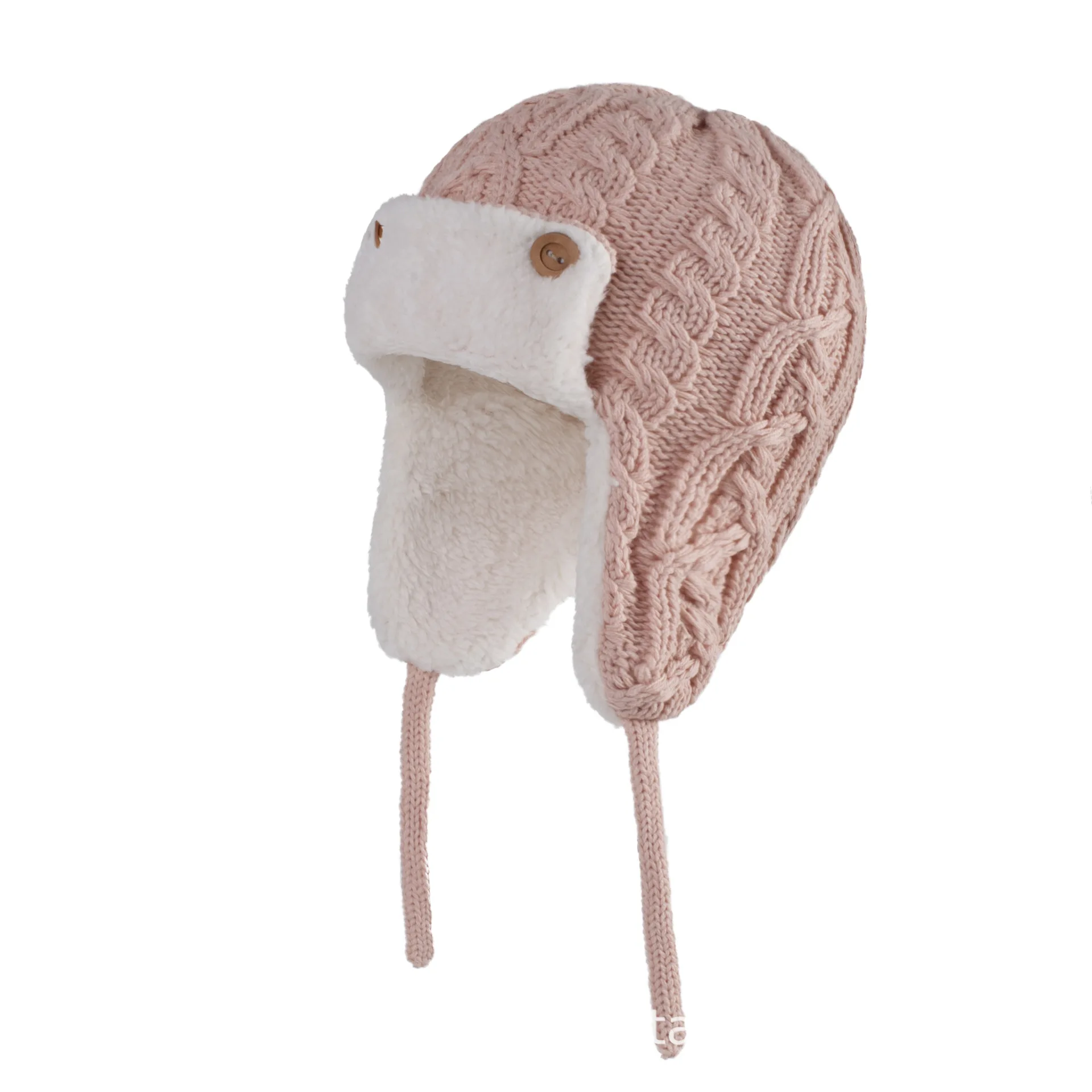 0-5Years Autumn Winter Baby Knitted Hat New Solid Color Boys Girls Children\'s Wool Hat Velvet Thickened Warmth Hat