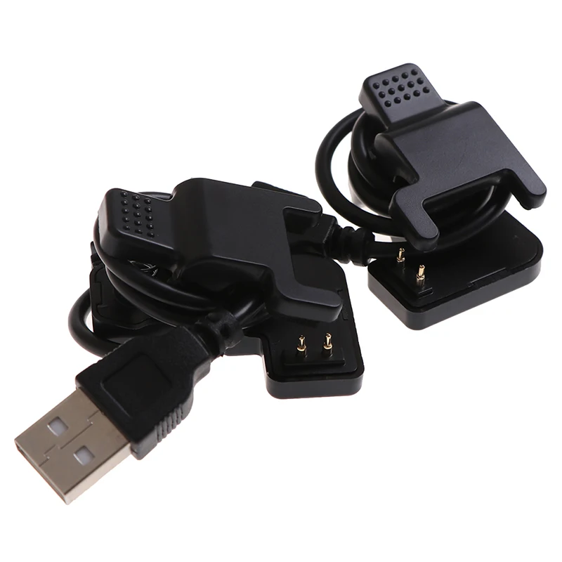 New TW64 68 For Smart Watch Universal USB Charging Cable Charger Clip Black 2/3 Pins Space Between 4/5.5/6 Mm Black