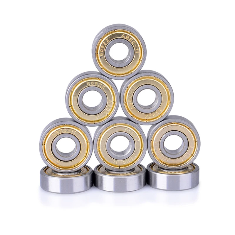 100pcs High Speed ABEC 11 Retro Silver Skateboard bearing 608 ZZ Skateboard bearings double shielded miniature ball bearings