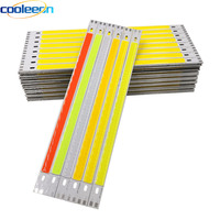 COOLEEON 200x10mm DC12V LED COB Light Strip 20cm 10W Lamp Blue Green Red Warm Cool White Color LED Bar Lights 200mm 12V COB Bulb