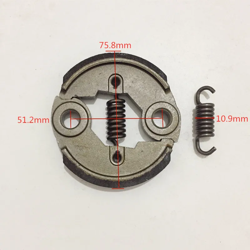 CLUTCH ASSY OD 76MM POWDER METALLURGY FOR HONDA GX31 GX35 MITSUBISHI TL33 TL43 TL52 T180 T200 T240  + 1 SPRING