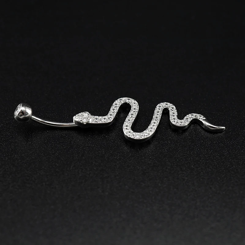 MIQIAO 925 Sterling Silver Belly Button Piercing Animal Snake For Women Body Jewelry fashion Accessories Attractive Beautiful