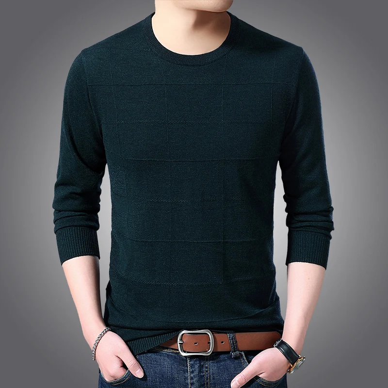 

2022 Men's Spring Thin Wool T-Shirts Casual Male O-Neck Knitwear TeeTops Casual Long Sleeved Jumper Pullover Knit Shirts