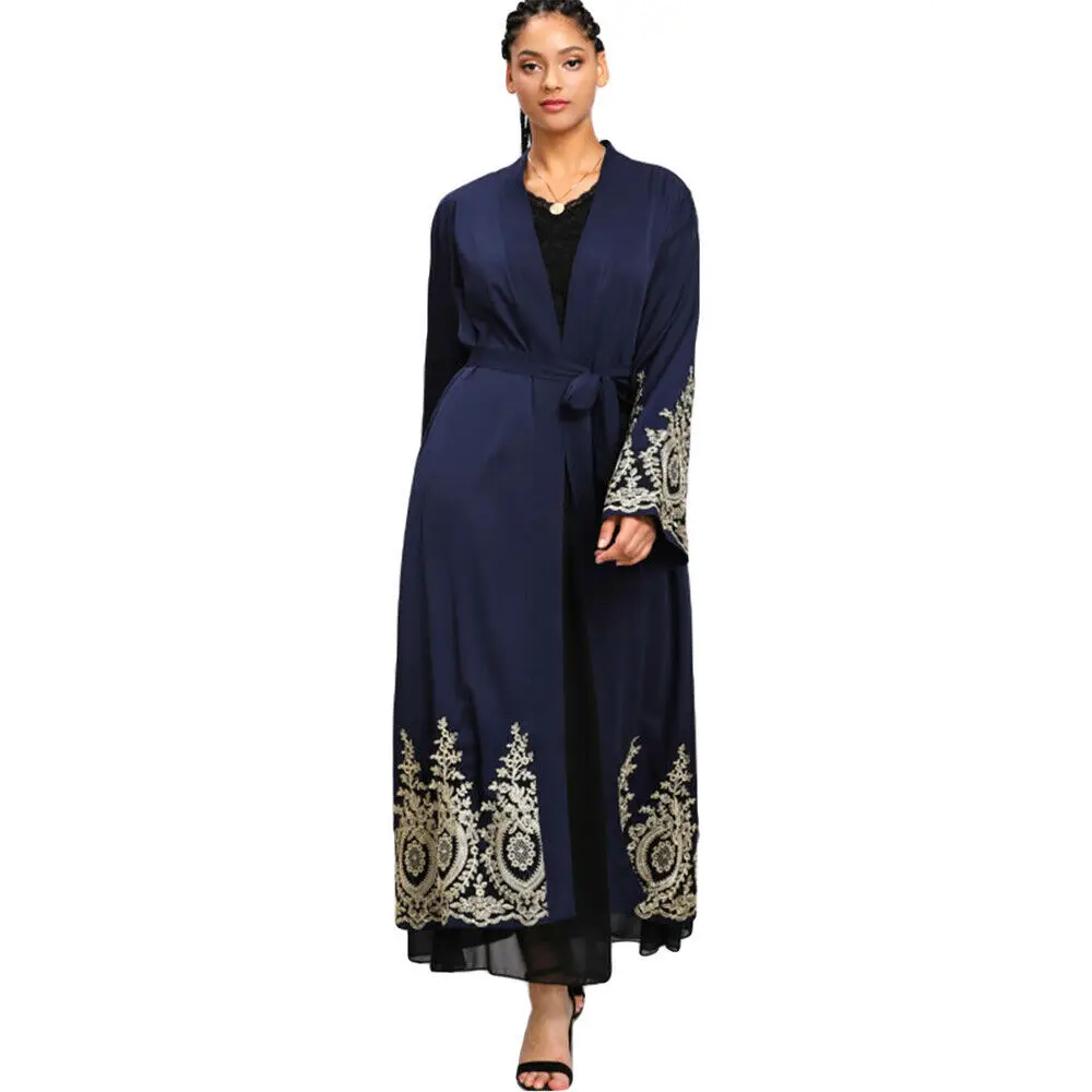 

Dubai Style Abaya Women Cardigan Muslim Burkha Jalabiya Maxi Dress Kaftan Kimono Turkey Ramadan Islamic Ladies Robe Clothing New