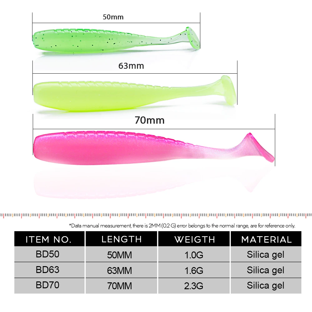 Hanlin Wobblers – Señuelos Blandos de Silicona para Carpa, Shad y Lubina - imagen 5