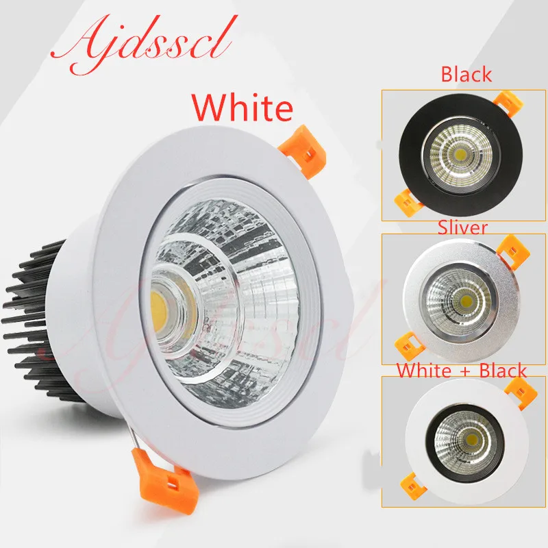 Led Downlight Dimbare Lamp Plafond 3W 5W 7W 12W 15W 20W 30W 40W Cob Led Spot 220V/110V Plafond Inbouw Ronde Panel Licht