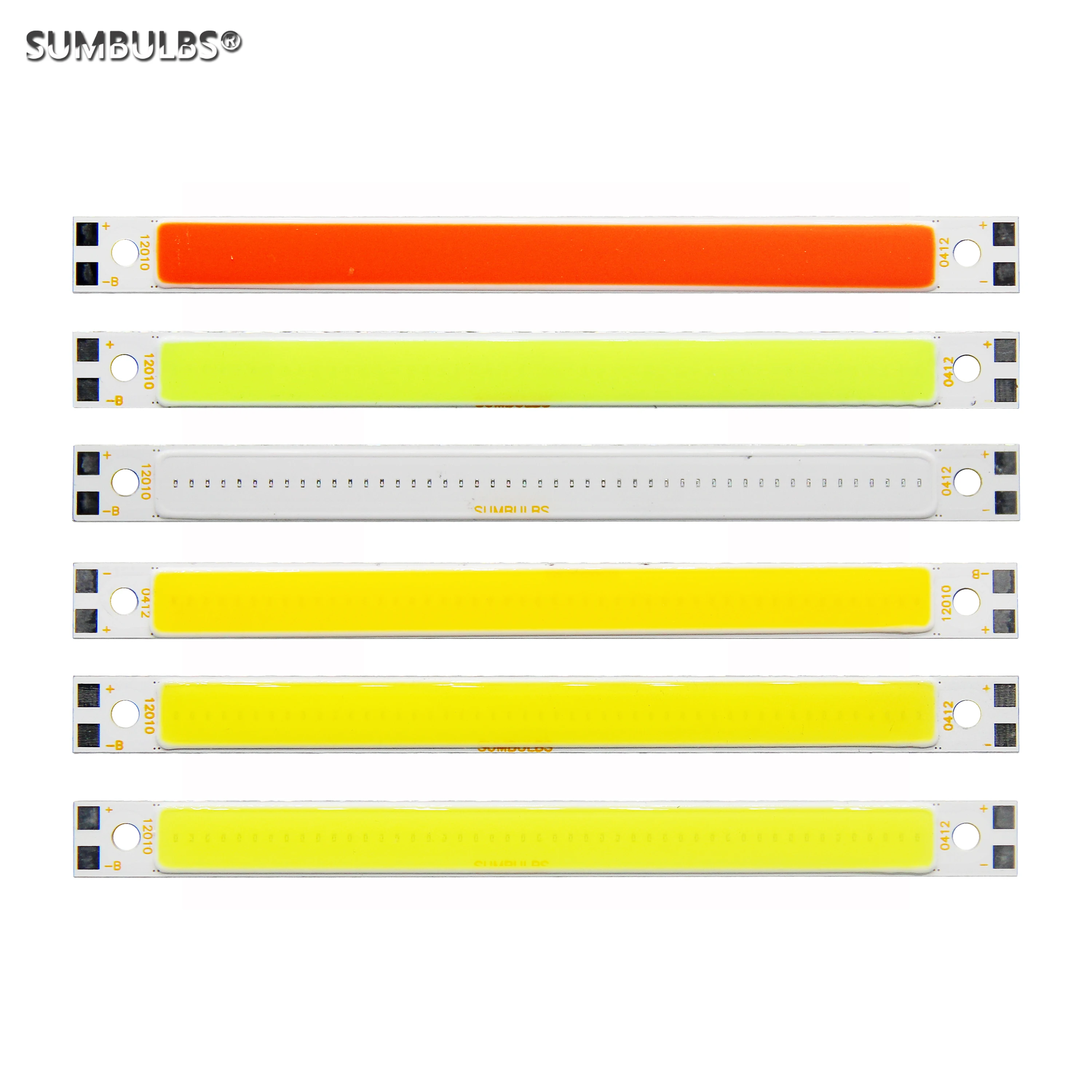 SUMBULBS 120mm 12V COB Tira CONDUZIDA Fonte de Luz Emitindo Diodo Lâmpada de Iluminação 10W Lâmpada LED COB Chip para DIY lâmpada