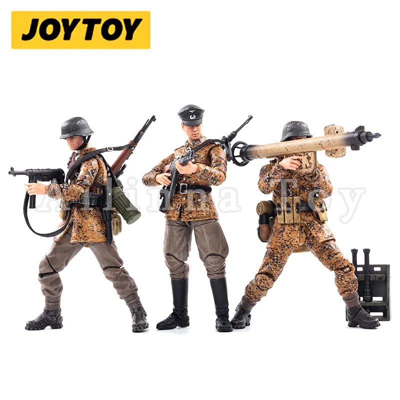 Joytoy 1/18 3.75 Action Figure (3 Stks/set) Wwii Duitsland Wehrmacht Herfst Camouflage Anime Collectie Militaire Model Gratis Verzending