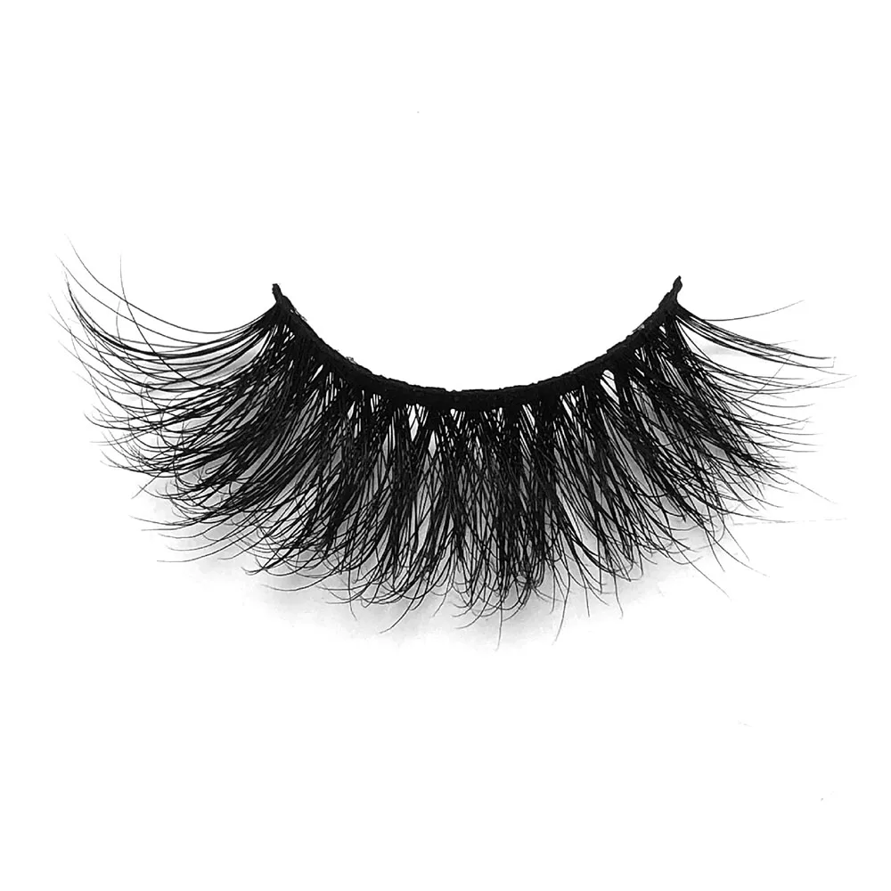 Unordentliche, flauschige echte Nerzwimpern, 22 mm, weiche, natürliche Wimpern, Nerzwimpern, Make-up-Nerzwimpern mit Etui