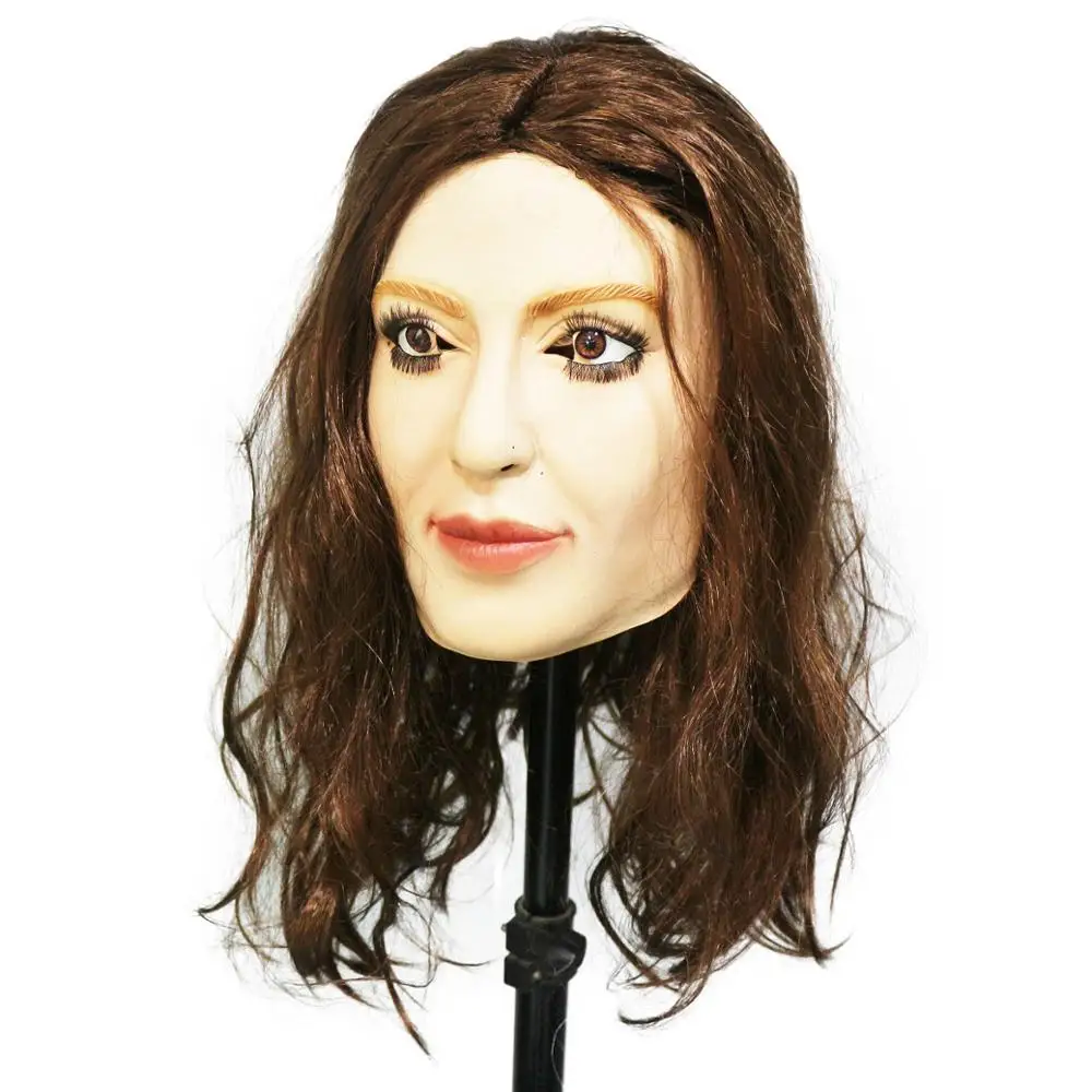 Female Latex Mask Fancy Dress Halloween Costume Crossdressing Sissy Realistic