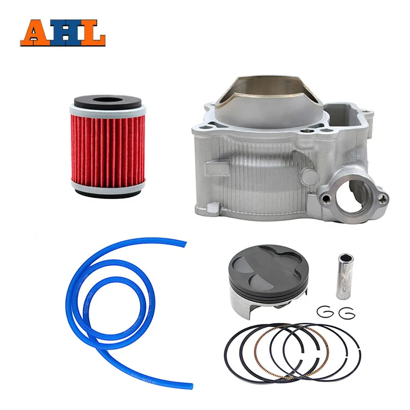 AHL Bore Size 77mm Air Cylinder Block & Piston Kit & 1m Blue Oil Tube & Oil Filter Kit For Yamaha WR250F YZ250F 2001-2013