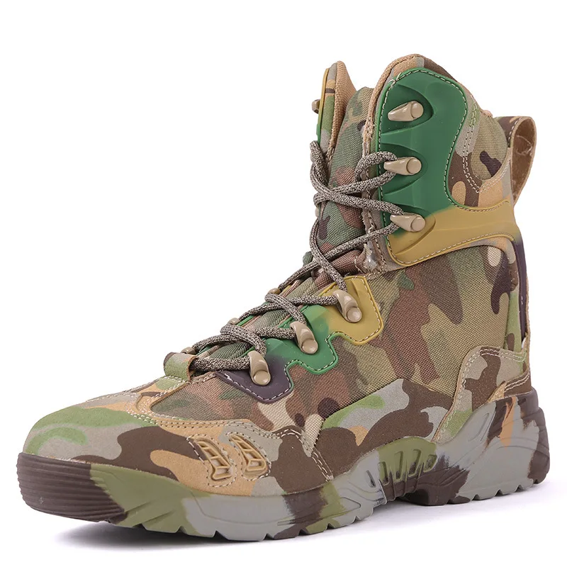 

Men's Outdoor Camouflage Safety Boots Shoes Men Anti-slip Boots 2024 new