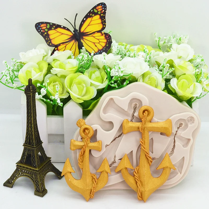 Anchor Resin Lace Silicone Mold Baking Decoration Tool DIY Chocolate Cake Candy Pastry Dessert Fondant Moulds Kitchenware