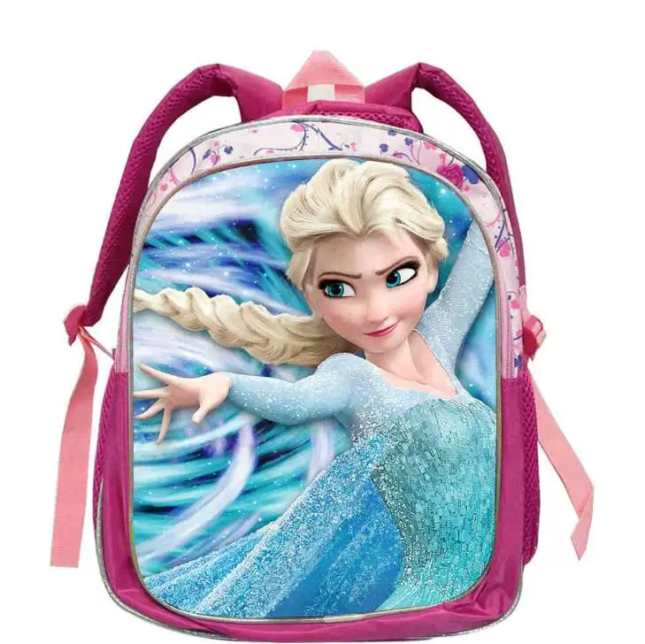 Disney 12inch Large Capacity Frozen Kids backpack Children\'s school Bagpack Elsa Anna Princess Schoolbag for girls