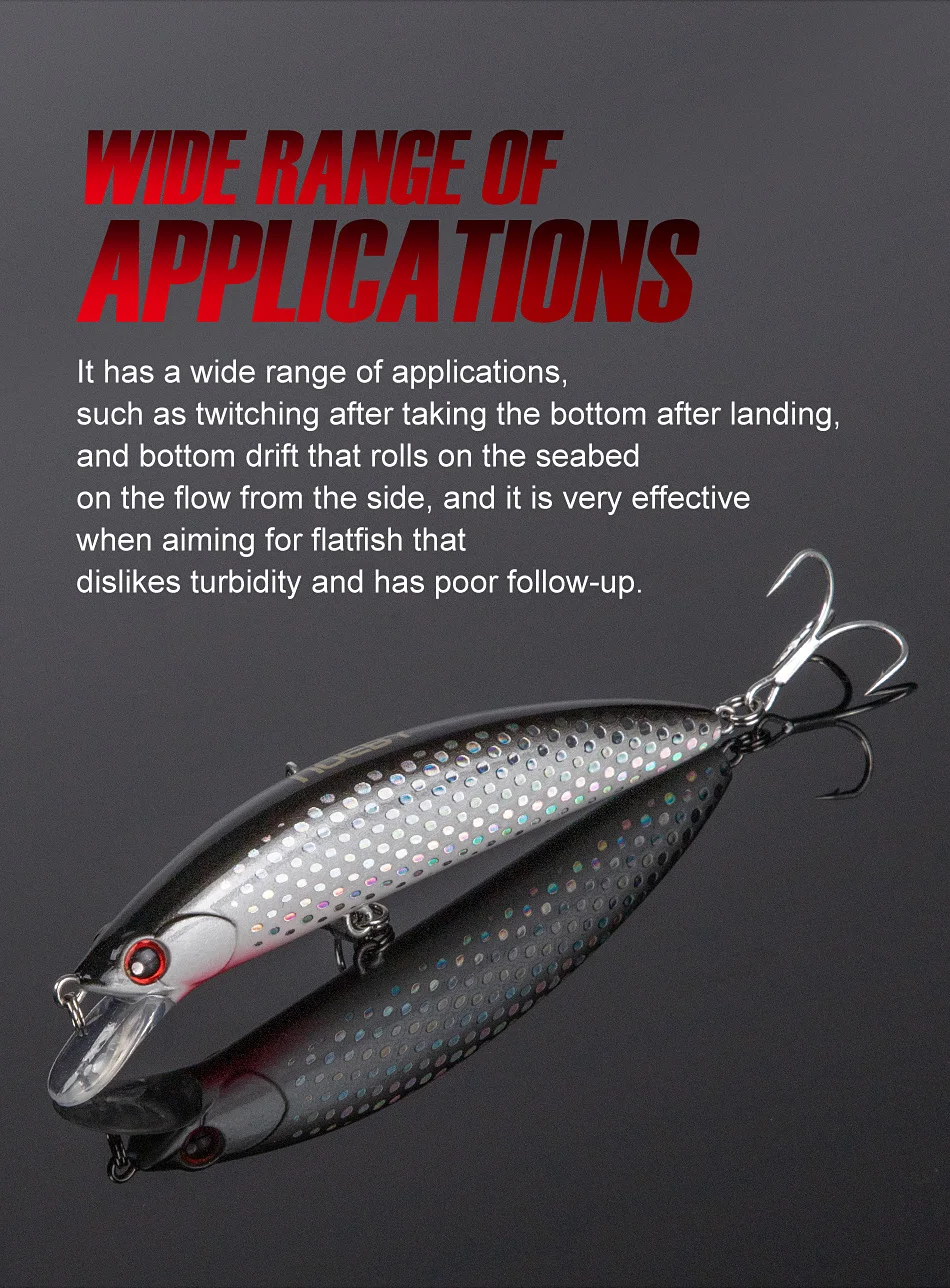 NOEBY 90S Sinking Minnow Angelköder 90mm 29g Long Casting Wobbler Harte Köder für Forelle Hecht Salzwasser Jerkbait Angelköder – Detail 9