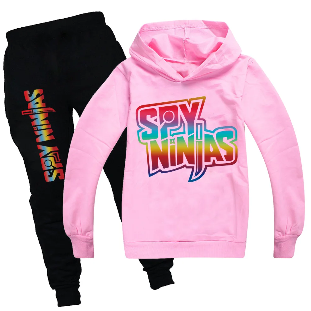 

SPY NINJA Autumn Kids Girls Hoodies Tshirt Fashion Casual Wear Boys Sweatershirt Trousers Set for Children Clothing 2 Piece Sets