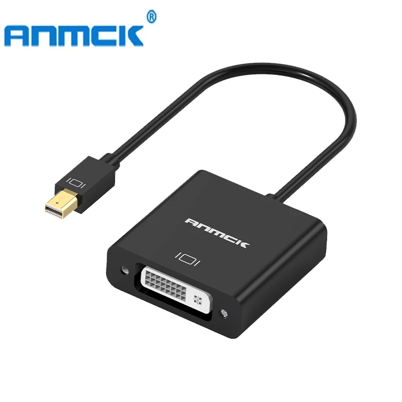 Anmck Converter Mini DP to DVI  Adapter Mini DP Cable to DVI Adaptor Digital Video Convertor for PC HDTV Monitor Projector 1080P