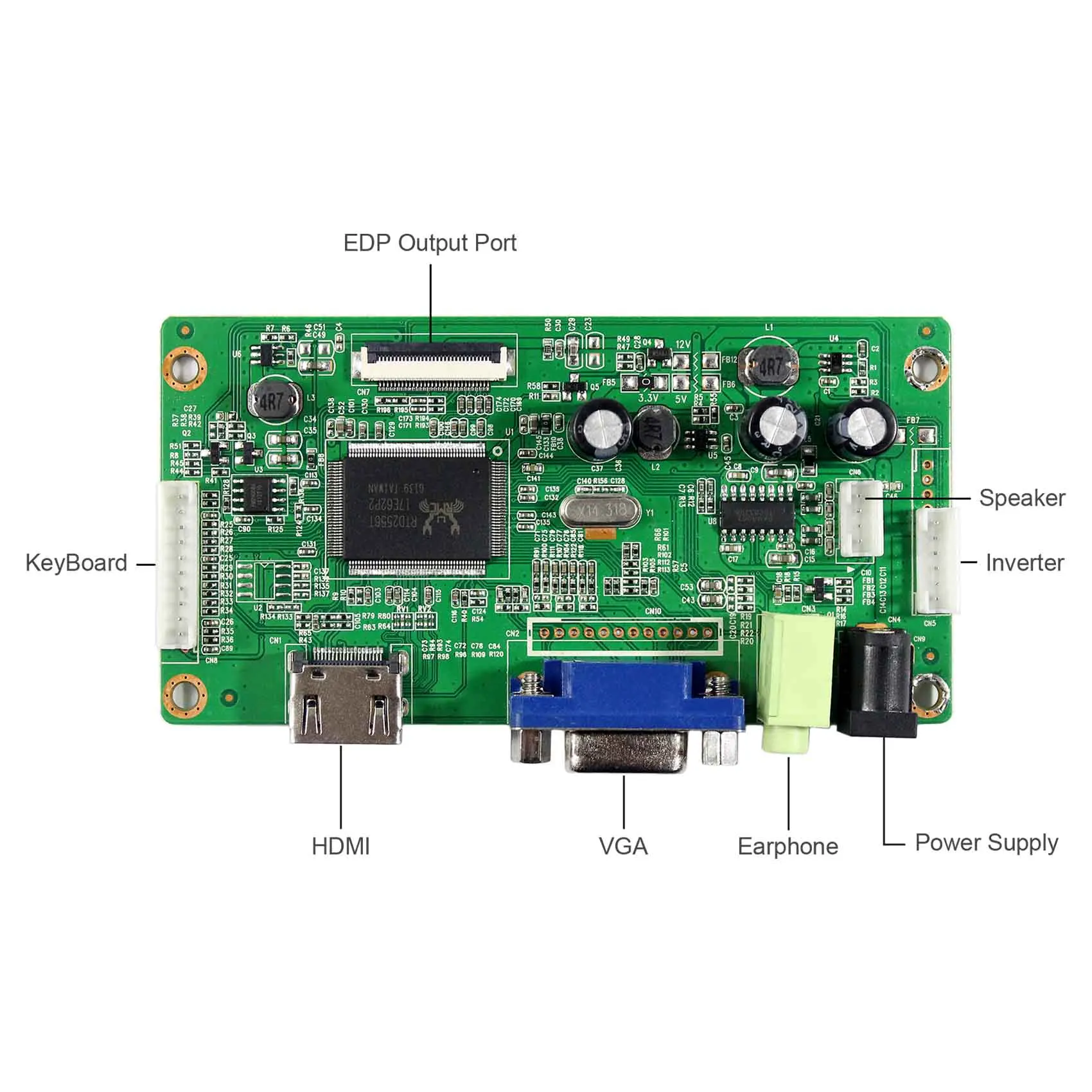 Imagem -03 - Diy Kit Board Controlador Lcd Vvx09f035m10 Ips 8.9 Polegada 1920x1200 Edp Tft-lcd Tela Usb c Hd-mi Placa de Motorista Vga