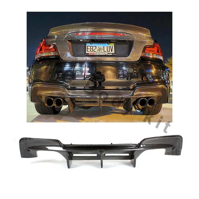 

Carbon Fiber Rear Bumper Diffuser E82 For BMW Series 1 E82 1M Car Bumper Only Car Diffuser