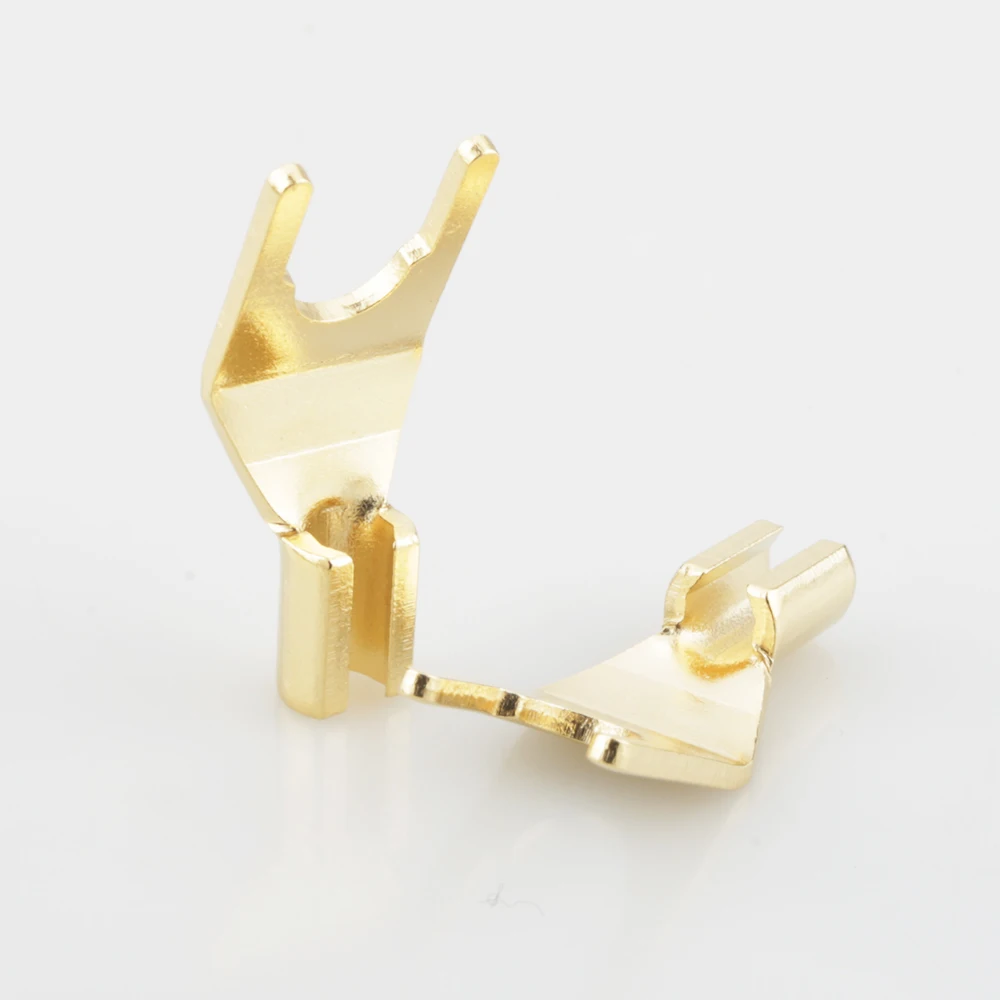 50 stück Audio Grade Vergoldete Spaten für Lautsprecher Kabel Y Terminal Adapter